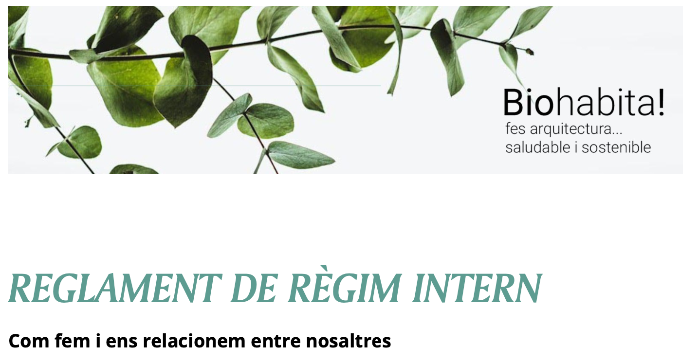JA TENIM REGLAMENT DE RÈGIM INTERN!!